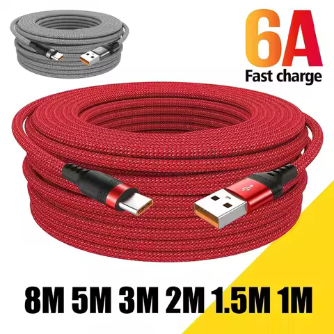 Universal USB To Type C 1M 2M 3M 5M 8M Cable PD Fast Charger Data Cable For iPhone Macbook Xiaomi Sa