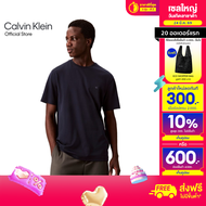 CALVIN KLEIN เสื้อยืดคอกลมแขนสั้นผู้ชาย Supima Cotton ทรง Relaxed รุ่น 4LB275G CEF - สีกรม