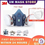 CU 3M mask 7502 gas respirator half face 9in1 |  topeng debu | cat | meracun | hama asap