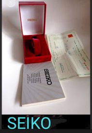 1983年 珍藏40年  精工表 SEIKO 手錶發票 保用證 及 原裝錶盒一個 原裝 正品   精工表粉絲 必然收藏 VINTAGE COLLECTION