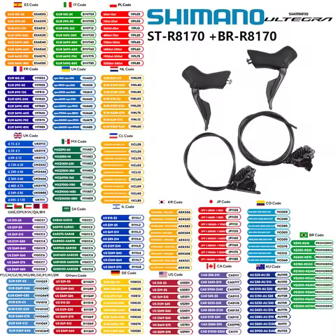 Shimano ULTEGRA Di2 R8100 Serie ST-R8170 BR-R8170 Hydraulic Disc Brake 2X12S For Road Bike Maintenan