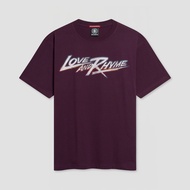 DAVIE JONES [ Love & Rhyme ] เสื้อยืด Logo Oversized Fit T-Shirt LG0139 สีม่วง น้ำเงิน