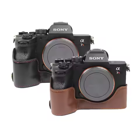 PU Leather Half Camera Case Bottom Bag Cover For Sony A7II A7S II A7R II A9 A7R3 A7 III A7R III A7R4