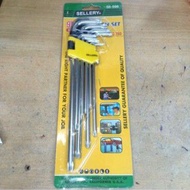 L Key Set Star Hole 9pcs (Unit)/Tamper Torx Key Set 9pcs (Unit)