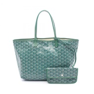 กระเป๋าถือ Goyard Saint Louis PM สีเขียว มือสอง ทำจากผ้าแคนวาสเคลือบ PVC และหนัง สำหรับผู้หญิง สภาพ