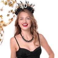 Black 40th Birthday Headband - 40th Birthday Crown for Her Gifts Ideas for Women Friends 40 Years Ol