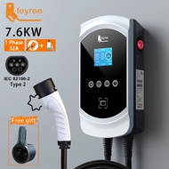 feyree Portable EV Charger Type 2 Electric Car Charging Cable EV Charging Station Wallbox 7KW 11KW 2