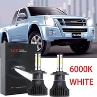 ชุดหลอดไฟหน้าฮาโลเจน LED 6000K แบบเปลี่ยน สําหรับ Isuzu Dmax 1st Gen ปี 2005-2013 2006 2007 2008 200