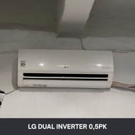 AC SPLIT LG DUAL INVERTER 0,5PK 1/2 PK bekas