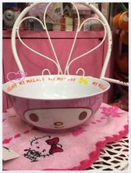 ♥小花花日本精品♥Hello Kitty 美樂蒂大臉陶瓷碗公泡麵碗拉面碗 粉色大臉 11045403