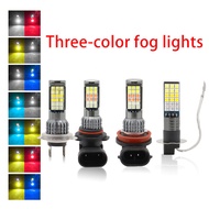 2 pieces of LED fog lights 3color H11 H7 H4 9006 H3 H8 HB3 HB4 blue lemon white ice blue any combina
