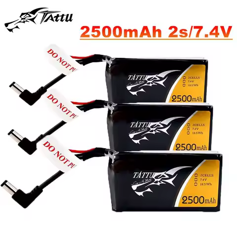 Upgrade 2500mAh 1C Tattu Lipo Battery 7.4V FPV Goggle Battery For RC Fatshark Goggles HDO FPV Drone 