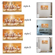 [Adepe] 7 White Running Horses Wall Art, Canvas Print Picture, Animal Posters Artwork for Bedroom