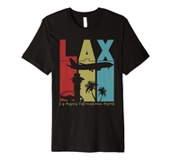 LAX Los Angeles Int'l Airport Retro Vintage Art Design Premium T-Shirt