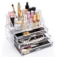 Acrylic Cosmetic Make Up Beauty Container Jewelry Storage Arrange Organizer Case Box Display Rack St
