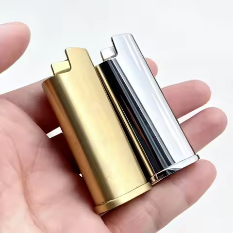 Metal Lighter Case Cover Holder Sleeve Brass for BIC Mini Size Lighter J5&Medium Size j3