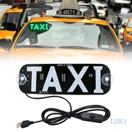 LIDU1 Fashion Taxi Sign Light with Suction Cup Taxi Interior Light USB Taxi Sign Cab