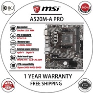 UESD MSI A520M-A PRO Motherboard Support Ryzen CPU R3 R5 R7 5000 & 3000 Series Mainboard AM4 M.2 NVM