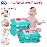 GM (Non-Alcohol-wet wipes) 80 PCS The best Organic Baby Wipes Per Pack 99% Water Hypoallergenic