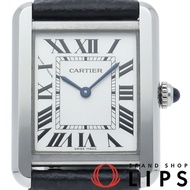 卡地亞 Tank Solo SM 女士腕錶 WSTA0030，附原廠盒、保固卡，不鏽鋼錶殼/皮錶帶，白色，拋光，成色極佳 [二手]