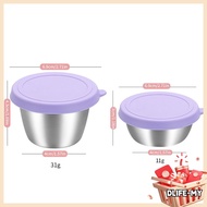 [DLIFE]304 Stainless Steel Sauce Dish with Leak Proof Silicone Lid 1.7oz 2.4oz
