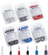 SRXECT 550PCS Wire Ferrule Kit Copper Crimp Ferrule Connectors Insulated Pin Cord End Terminals AWG(