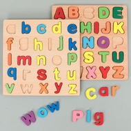 ABC / 123 Puzzle Kids Board Wooden Learning Puzzle Matching Board Alphabet Numbers Education Puzzle