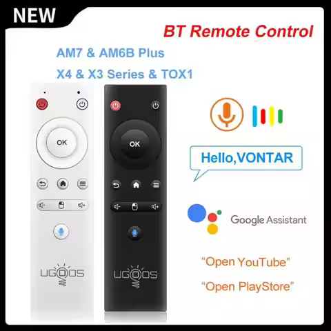 Original UGOOS BT Voice Remote Control with Gyroscope Replacement for Ugoos AM7 AM6 AM6B X3 X4 Cube 