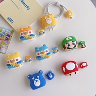 For Apple Iphone Ipad Fast charger 30W 20W 18W protective cover cute duck bear Super Mario Mushroom 
