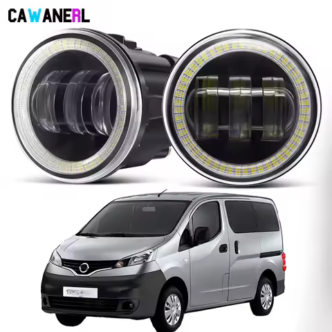 2 Pieces 30W H11 Car Front Bumper LED Fog Light Angel Eye Daytime Running Lamp DRL Assembly For Niss