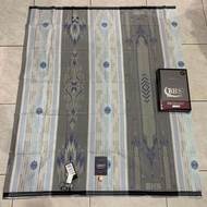 BHS Excellent Silver Woven Sarong with Old-School Flower and Checkered Motif, Full Songket