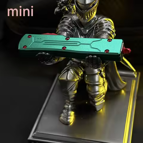 Miniature Bounty Hunter OTF Knife UTX70 Tech D2 Blade Outdoor Camping Small Pocket Knife CNC T6061 A
