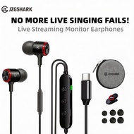 JZGSHARK E3K5 Live K Song Dedicated Wired Headset with Reverberation Live Monitoring Function
