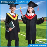 Children Graduation Jacket With Hat / Kids Bachelor Gown / Kids Academic Uniform Cap / Jubah Konvo A