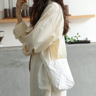Japanese Leisure Retro Phone Bag Ins Fashion Kraft Paper Shoulder Bag Internet Celebrity Tyvek Pleat