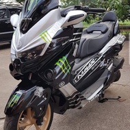 Full Set Body NMax Predator Old Grafis Hitam Putih Monster ( 2015-2019