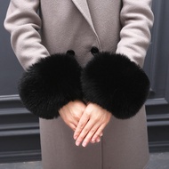 Warm Fur Sleeve Wristband Cuff Imitation Fox Fur Short Fur Rabbit Fur Wristband Plush Bracelet Women