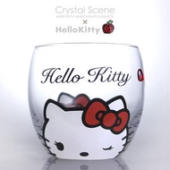(紅色心心) 日本製造Hello Kitty x Swarovski 水晶裝飾玻璃杯