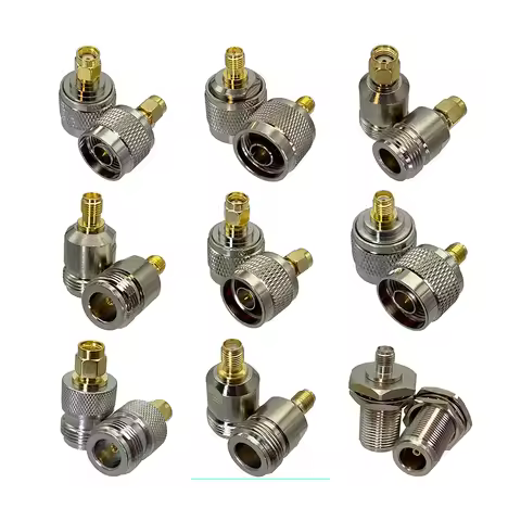 1Pcs N to SMA RP SMA Male plug & Female jack RF Coaxial Adapter connector Bulkhead Test Converter 50