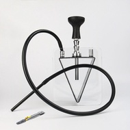 Large Smoke Acrylic Triangle Pot Hookah Set Arabic Ho Home Daily Use Hookah Set with Unique Design f