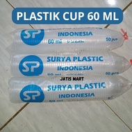 Ider 60 plastic cup ML + lid, contents 50 pcs