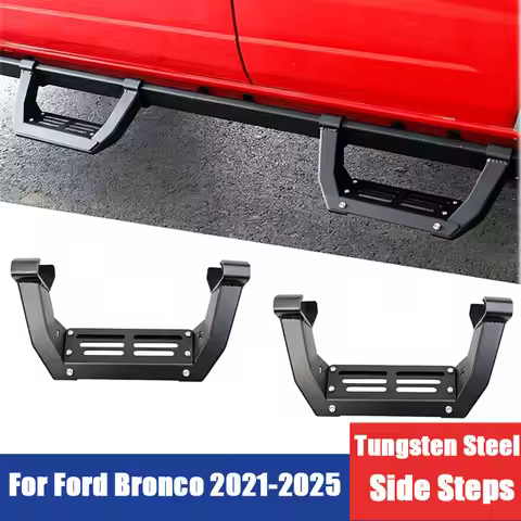 4x4 Exterior Accessories Running Boards Side Step Non-Slip For Ford Bronco 2021-2025 2/4 Door with O