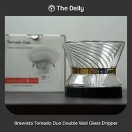 Brewista Double Wall Glass Dripper - Tornado Duo X Series Drip Coffee V60 Manual Brew