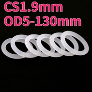 O-ring gasket CS1.9mm*OD5-130mm O-ring white silicone seal ring food grade seal waterproof rubber ri