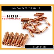 M6 0.8mm/1.0mm mig welding contact tip / MB CONTACT TIP M6-25 (0.8MM) / (1.0MM) / Welding MB Contact