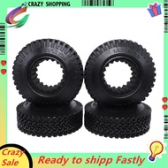 4Pcs RC 1:10 Crawler Beadlock Wheels Tire 1.9 Inch  Tire 98mm Tyre for RC Car Truck Axial SCX10