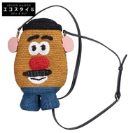 Anya Hindmarch 馬鈴薯先生拉菲草斜背包（二手）- 成色極佳