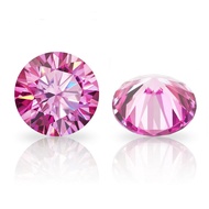 Pink Color Moissanite Loose Stone 1ct 2ct 3ct Round Cut Lab Diamond VVS1 Clarity For Jewelry Making