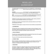RESELLER AGREEMENT DOCUMENT