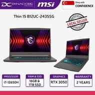 【Pre-Order】MSI Thin 15 B12UC-2435SG GAMING LAPTOP (i7-12650H/ 16GB RAM/ 1TB SSD/ 15.6" FHD/ RTX3050/